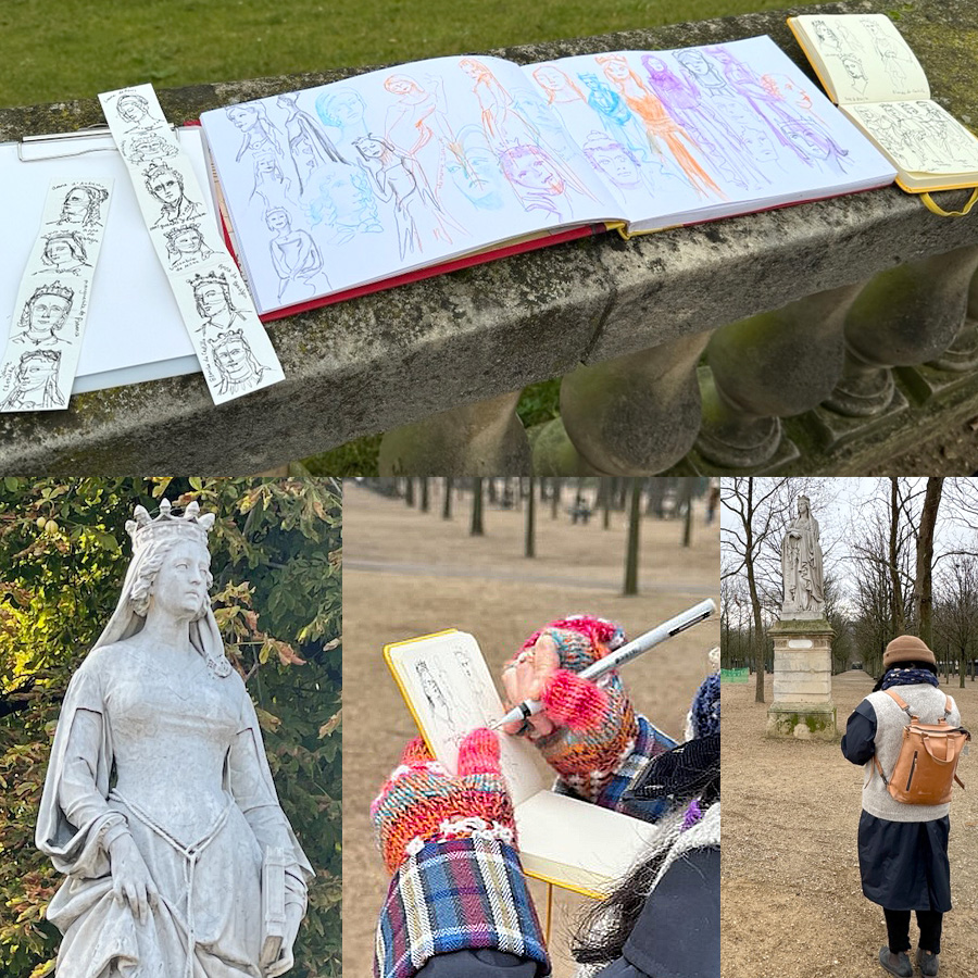 The Queens of Luxembourg Gardens, Paris Sketch Outing