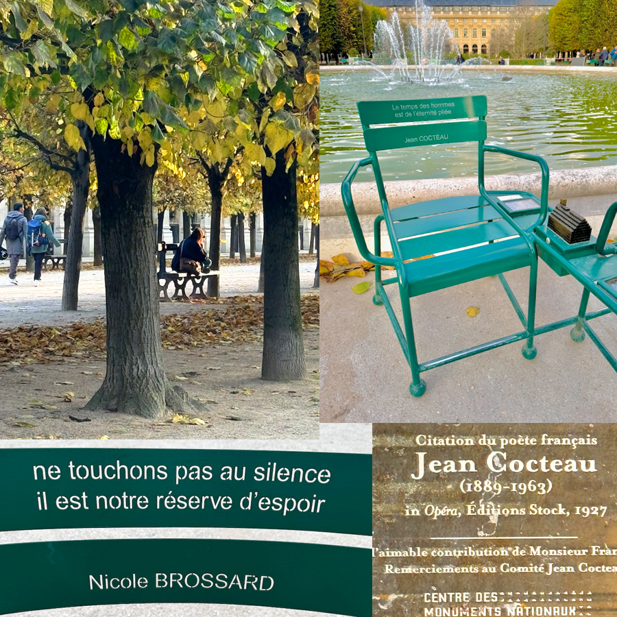 Poetry in the Jardin du Palais Royal, Paris Meet Up with Betsy Beier
