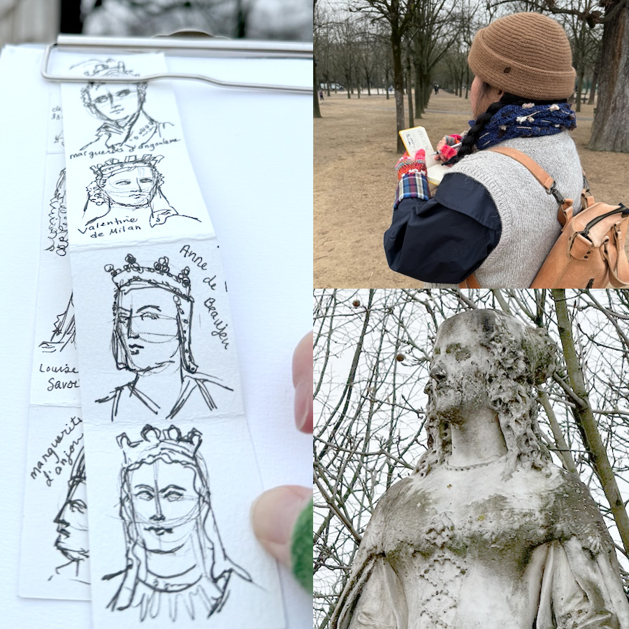 The Queens of Luxembourg Gardens, Paris Sketch outing