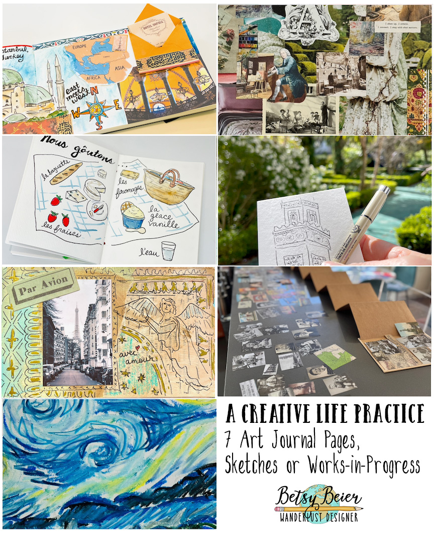 7 Sketch, Art Journal Pages and Process from my Creative Life