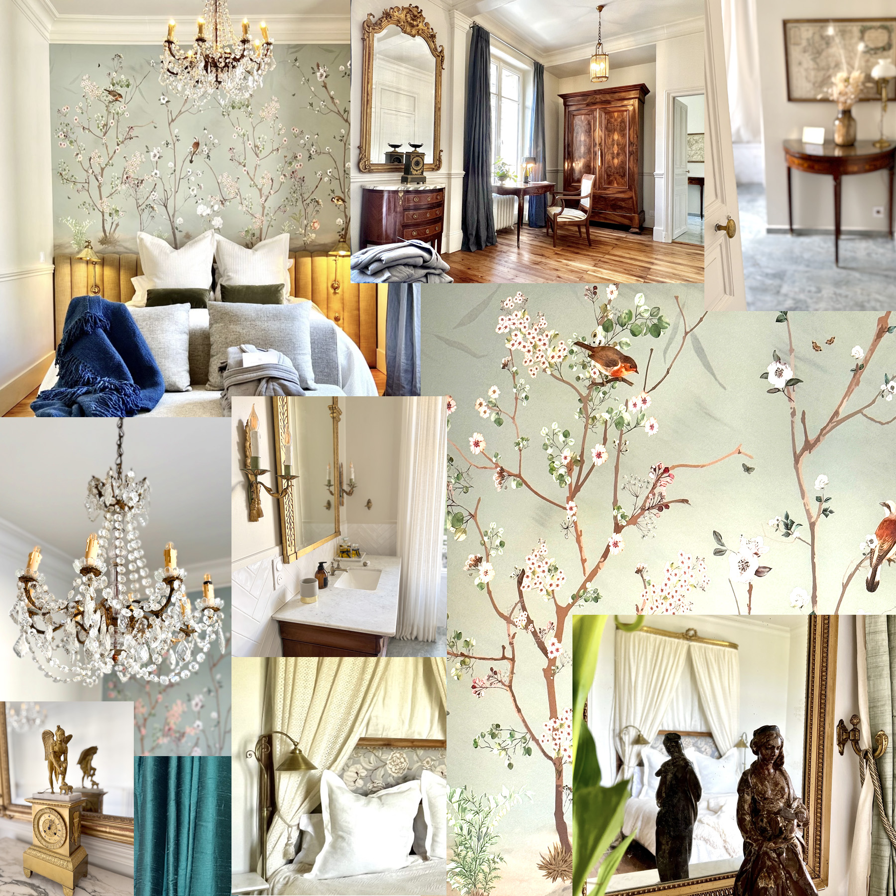 Collage of Rooms at the Loire Renaissance Tour