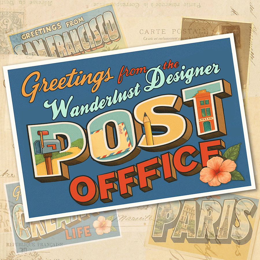 Greetings from the Wanderlust Designer Post Office