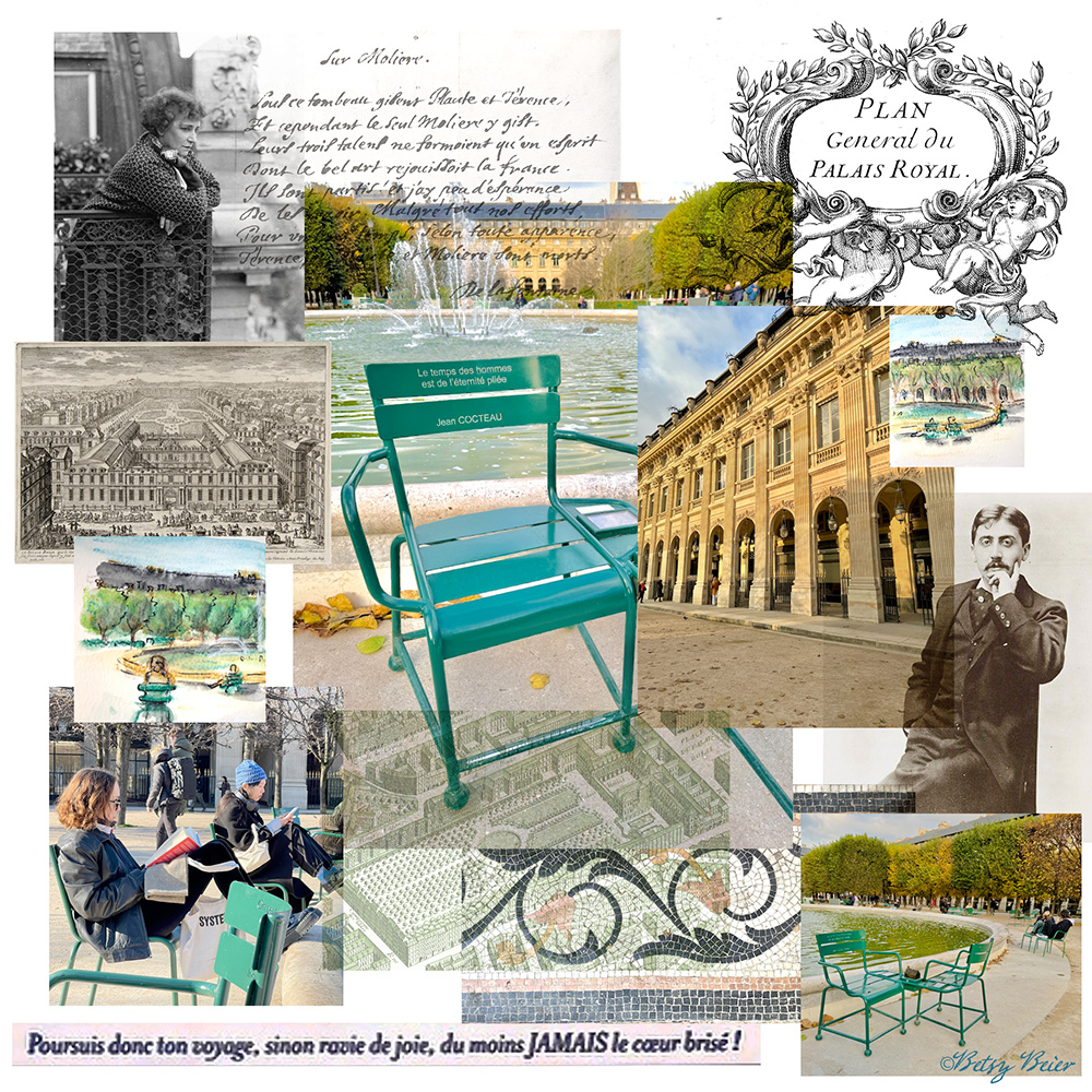 Poetry in the Jardin du Palais Royal, Paris